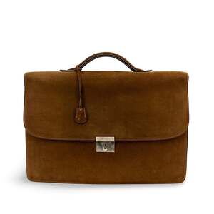 Valextra Suede Briefcase Brown #352356F69B